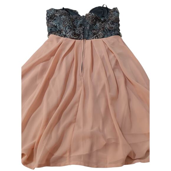 Y2K Dress 3/XS Prom‎ Cocktail Party Fairy Princess Coquette Beaded Pastel Pink - Picture 10 of 14